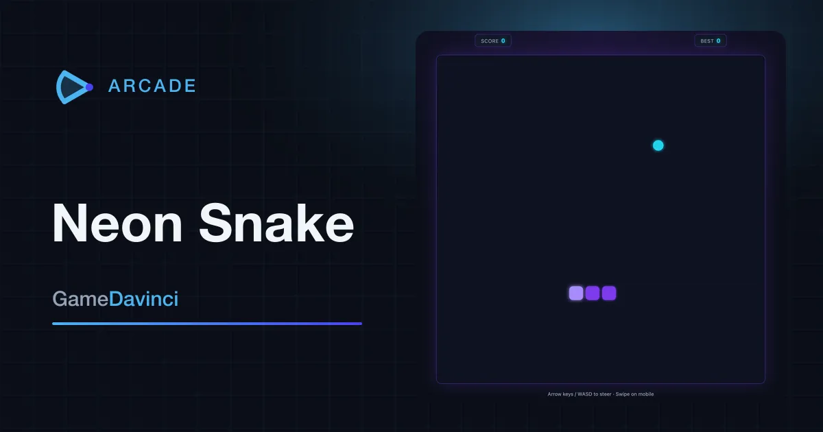 Play Neon Snake — free online Arcade game
