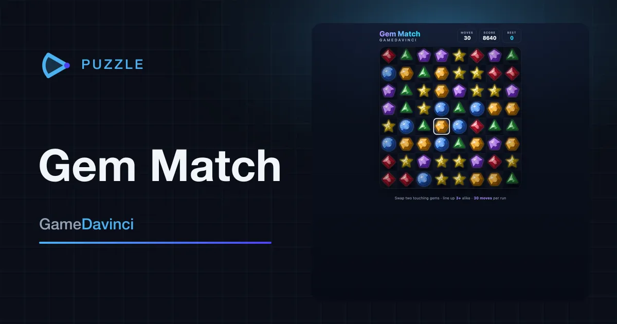 Play Gem Match — free online Puzzle game