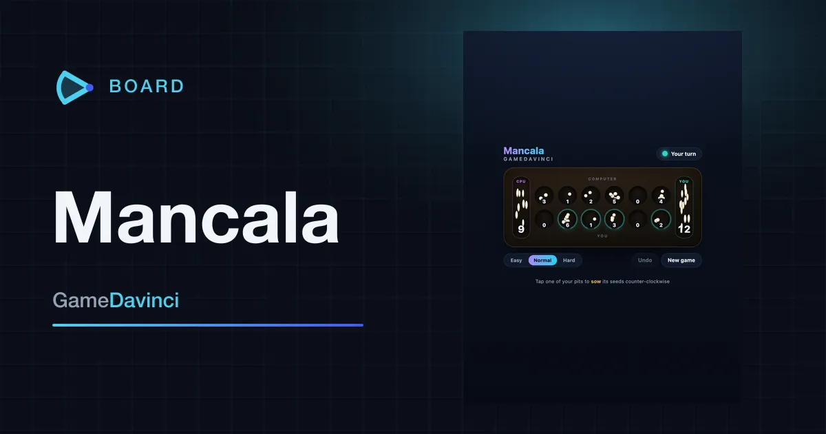 Play Mancala — free online Board game