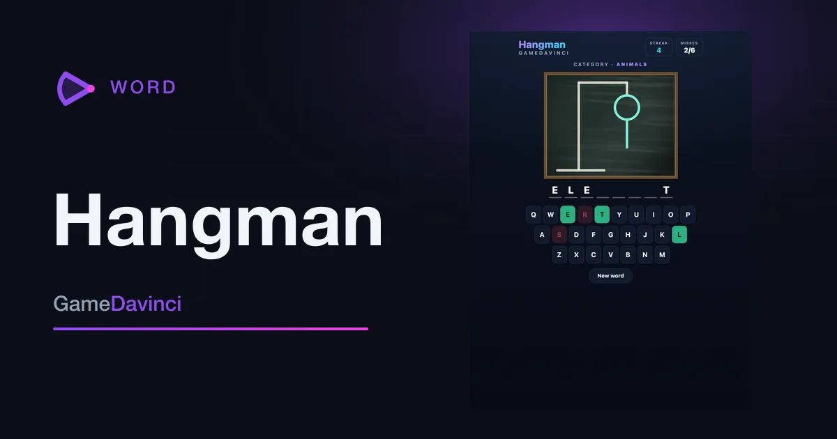 Play Hangman — free online Word game