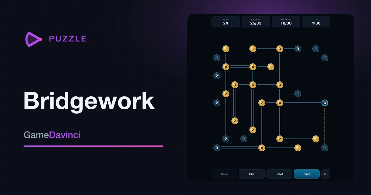 Play today's Bridgework daily puzzle