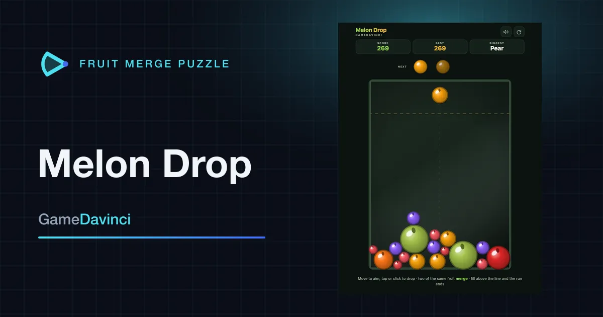 Play Melon Drop — free online Fruit Merge Puzzle game