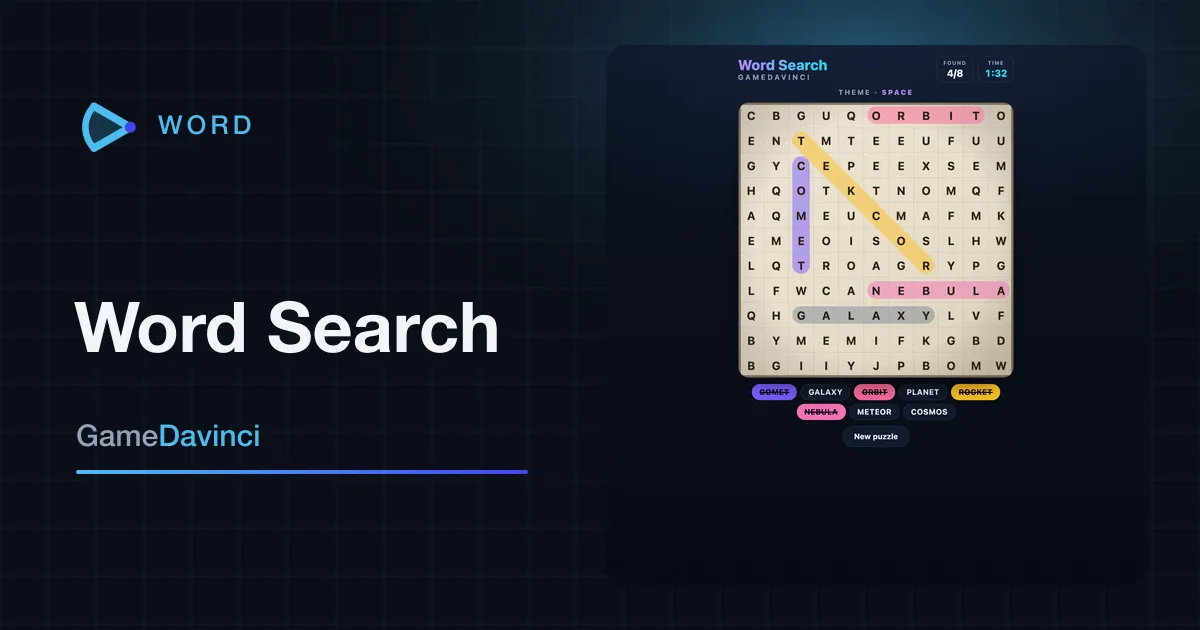 Play Word Search — free online Word game