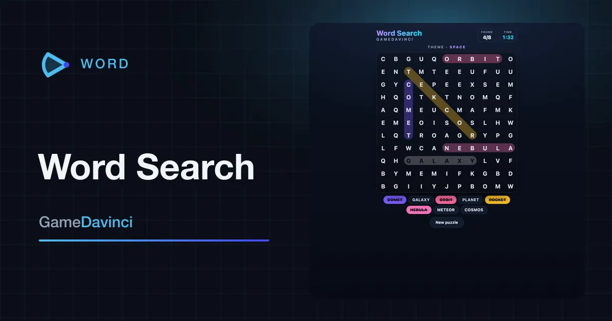 Play Word Search — free online Word game