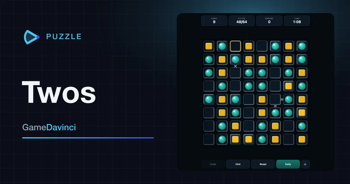 Play today's Twos daily puzzle