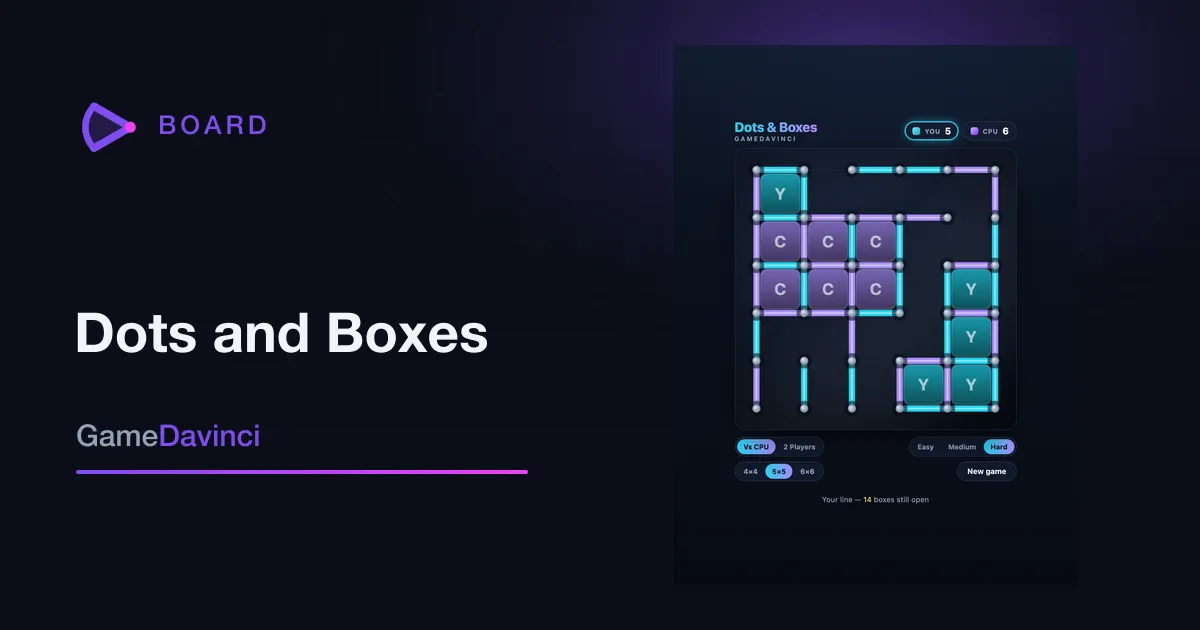 Play Dots and Boxes — free online Board game
