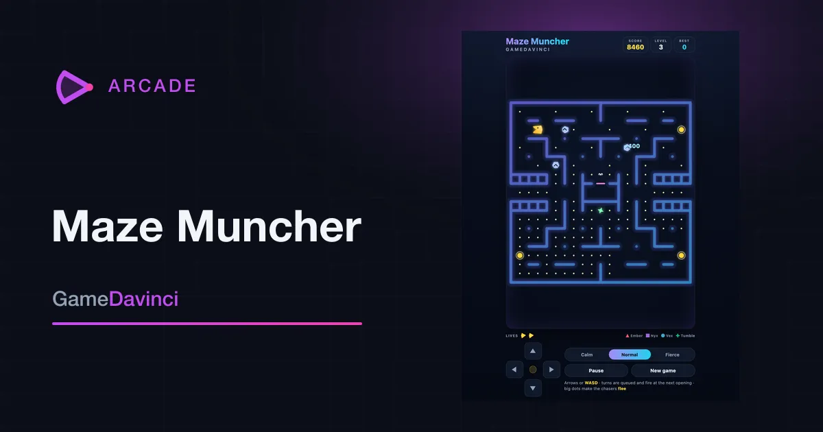 How to play Maze Muncher — rules for the free online Arcade game