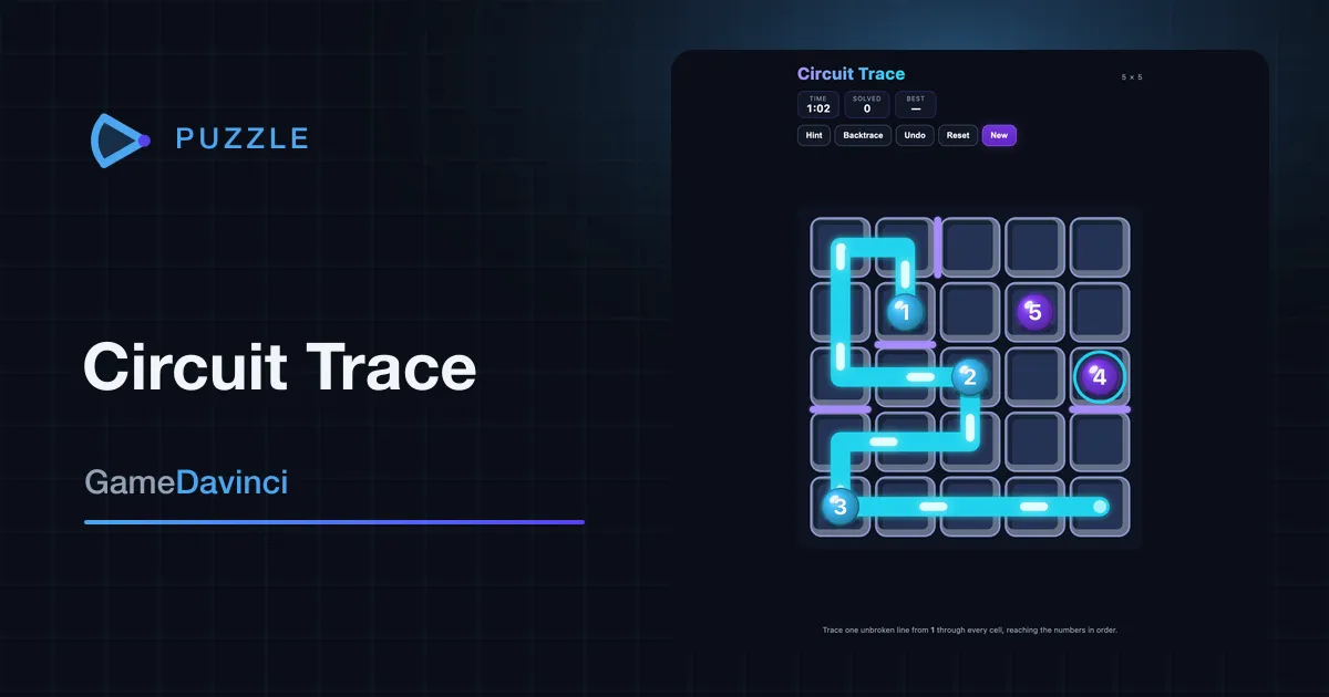 Play Circuit Trace — free online Puzzle game
