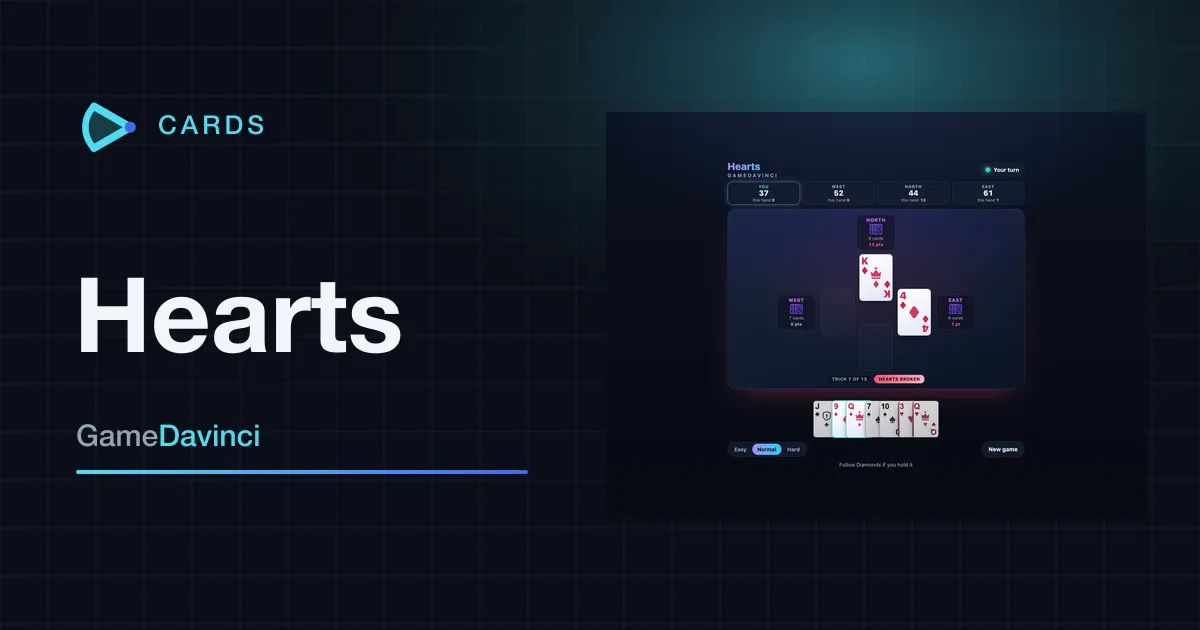 Play Hearts — free online Card Games game