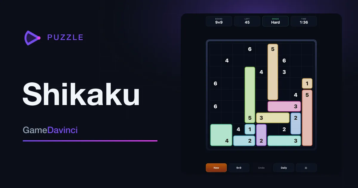 Play today's Shikaku daily puzzle