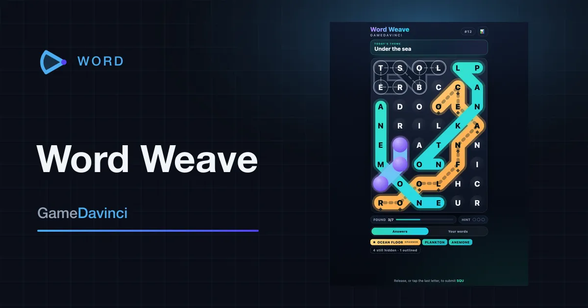 Play today's Word Weave daily puzzle
