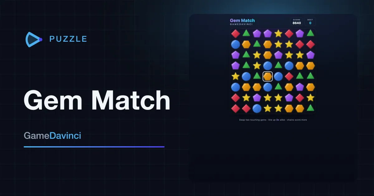 Play Gem Match — free online Puzzle game