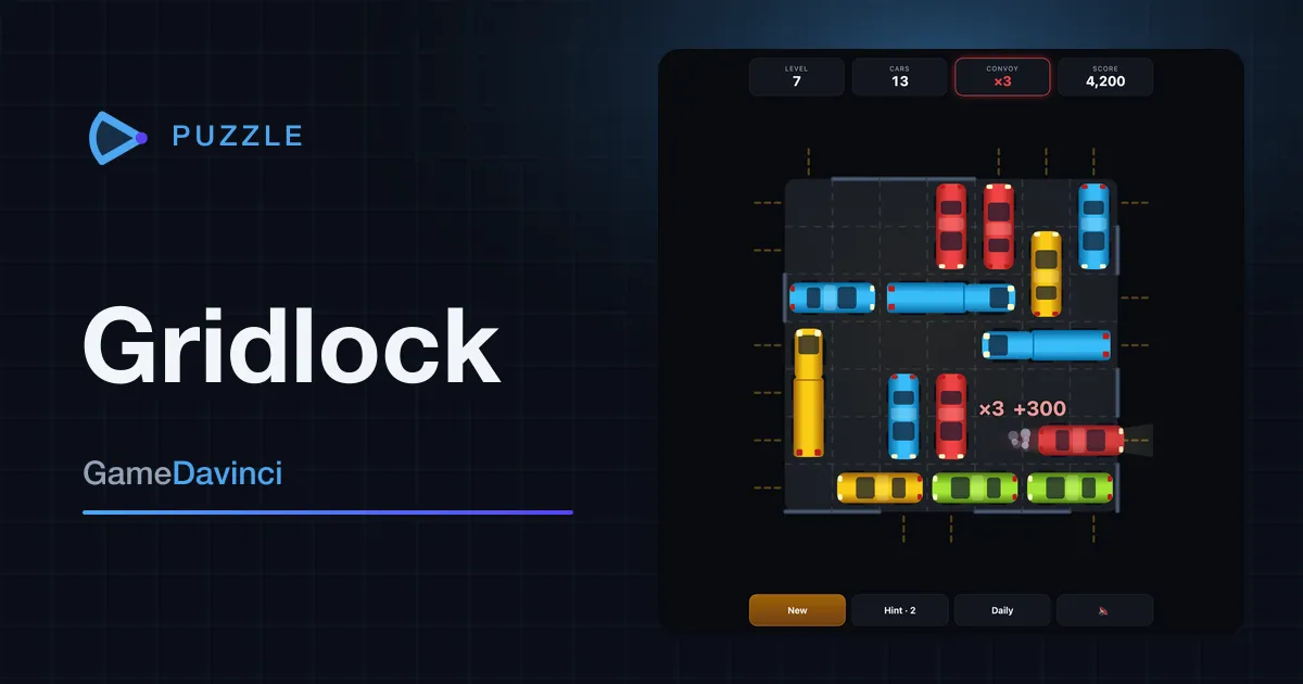 Play today's Gridlock daily puzzle