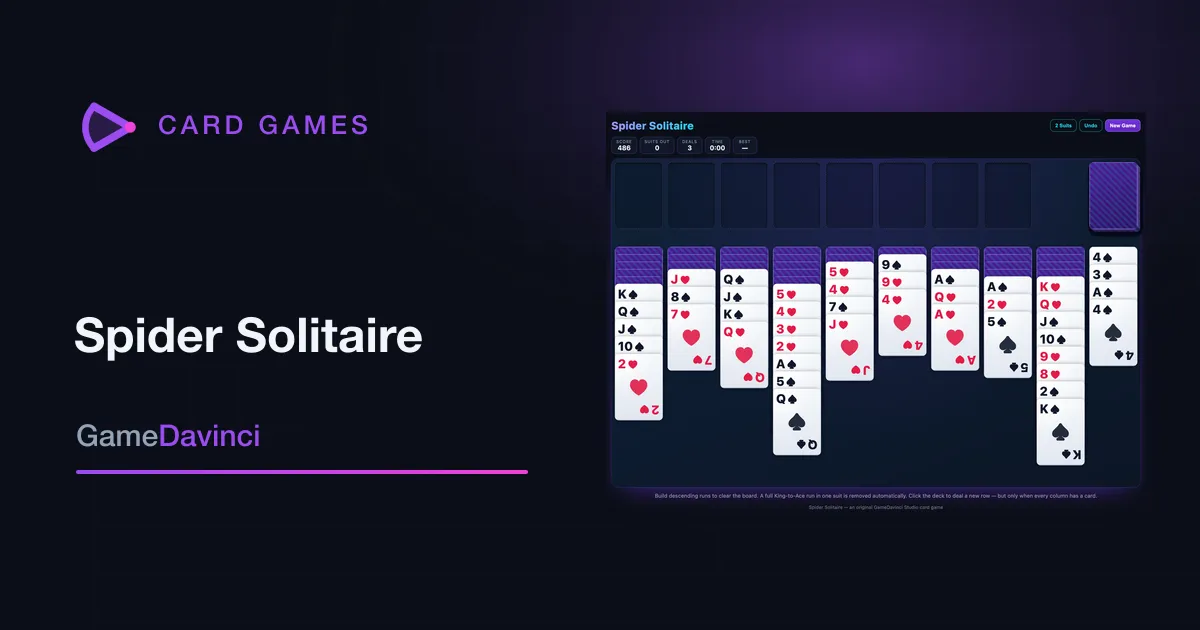 Play Spider Solitaire — free online Card Games game