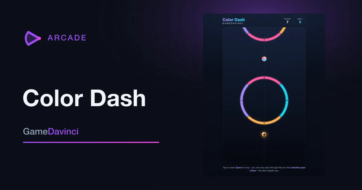 How to play Color Dash — rules for the free online Arcade game