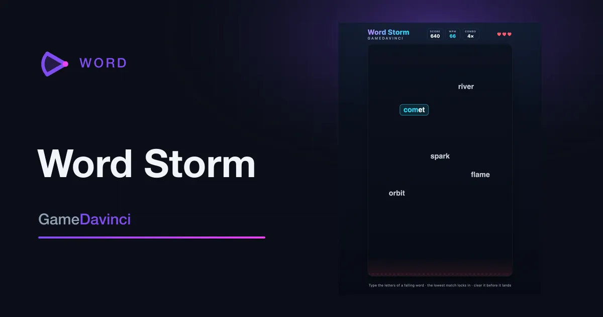 Play Word Storm — free online Word game