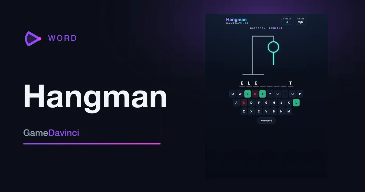 Play Hangman — free online Word game