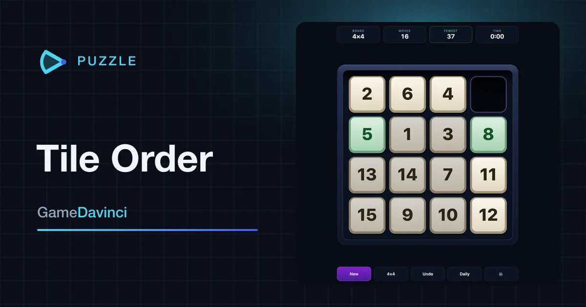 Play today's Tile Order daily puzzle
