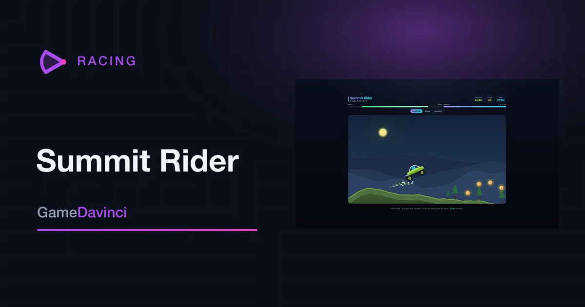 Play Summit Rider — free online Racing game