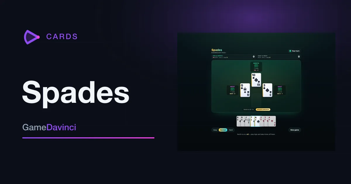 Play Spades — free online Card Games game