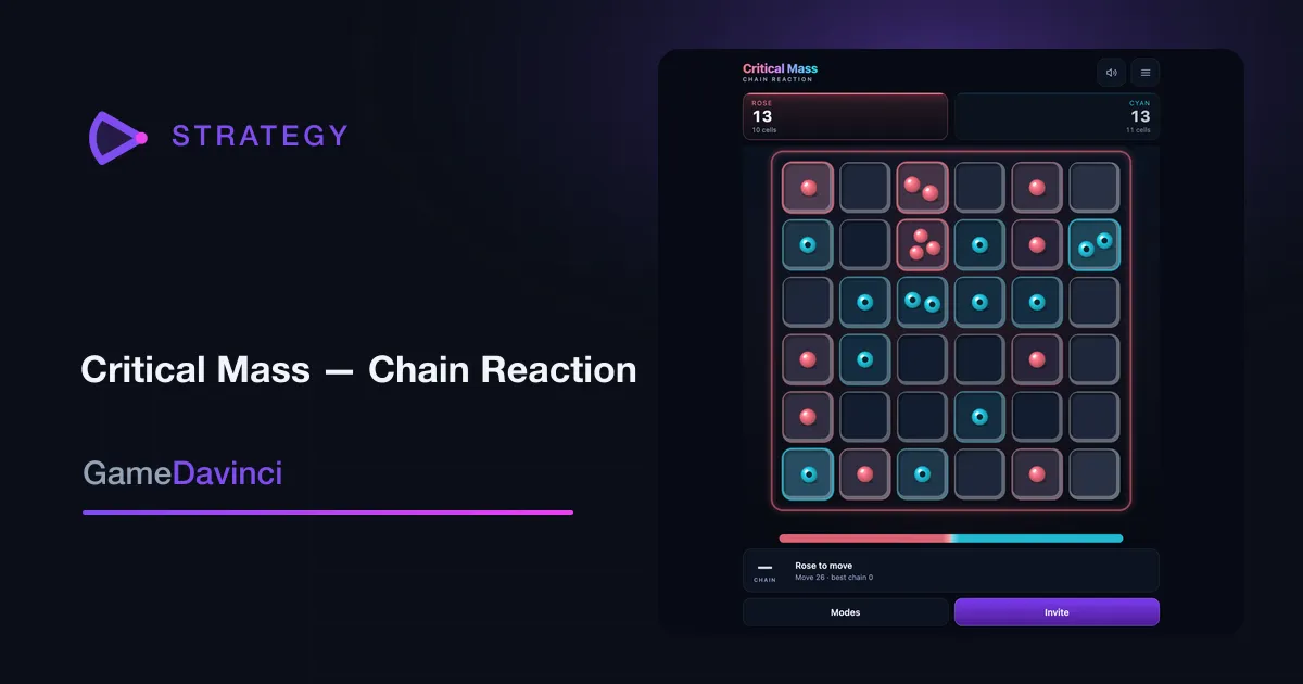 How to play Critical Mass — rules for the free online Chain Reaction game