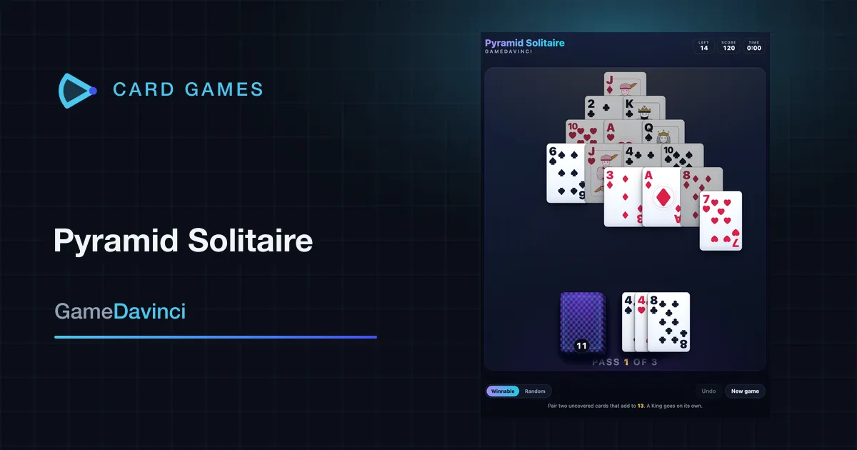 Play Pyramid Solitaire — free online Card Games game